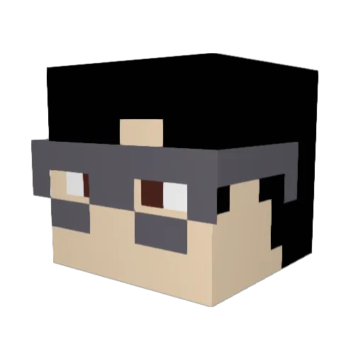Radbe Minecraft avatar head, 3D render