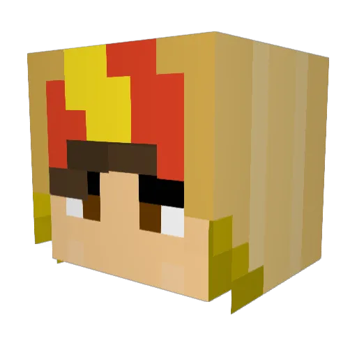 Radbird_ Minecraft avatar head, 3D render