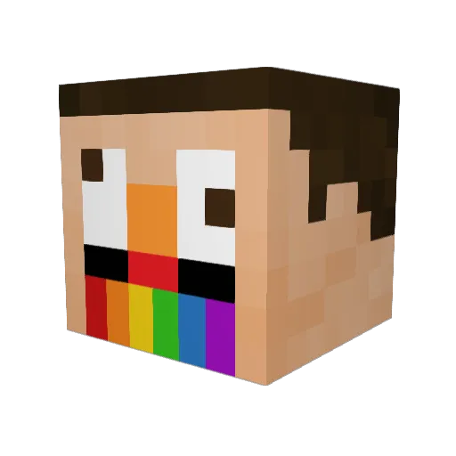 Radd25 Minecraft avatar head, 3D render