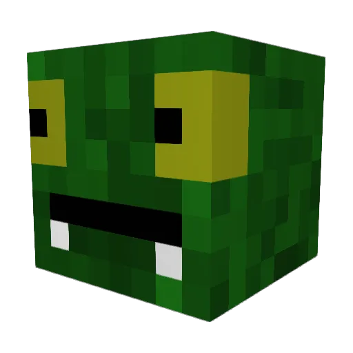 Raddlesnakey Minecraft avatar head, 3D render