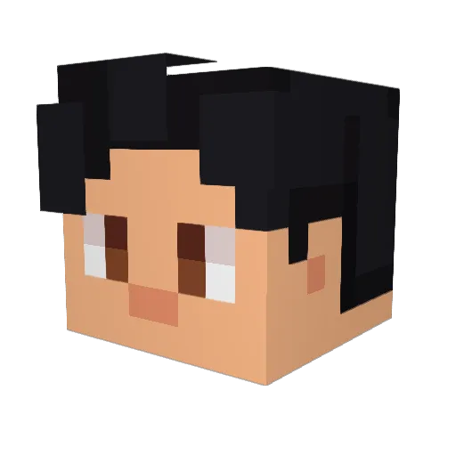 RadeParallel Minecraft avatar head, 3D render