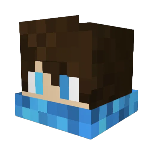 Radeo Minecraft avatar head, 3D render