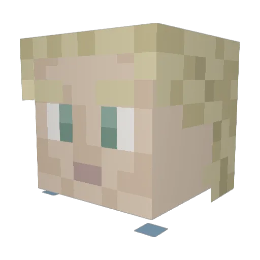 Radeon510 Minecraft avatar head, 3D render