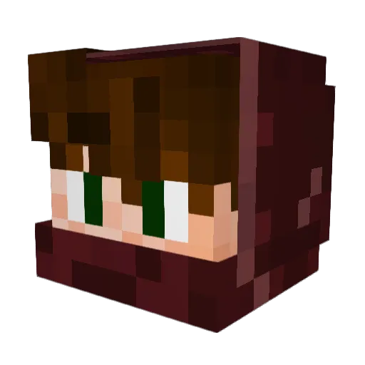 RadeonGaming Minecraft avatar head, 3D render