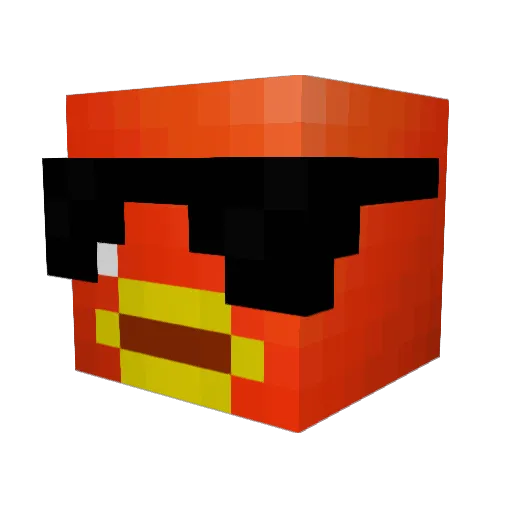 Radfish27 Minecraft avatar head, 3D render