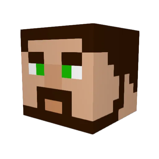 Radgor Minecraft avatar head, 3D render