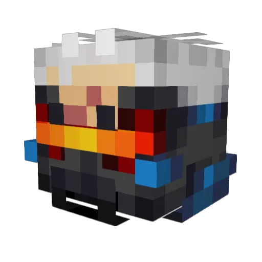 Radi0_demon Minecraft avatar head, 3D render