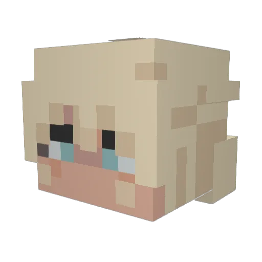 RadiArt Minecraft avatar head, 3D render