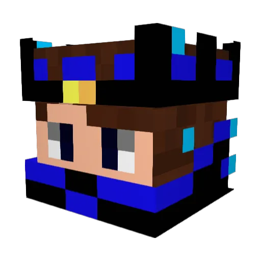 RadiGHG Minecraft avatar head, 3D render