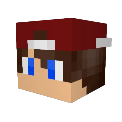 RadiantBlade Minecraft avatar head, 3D render