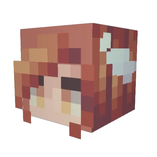 RadiantRaea Minecraft avatar head, 3D render