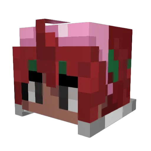 RadiantRed01 Minecraft avatar head, 3D render