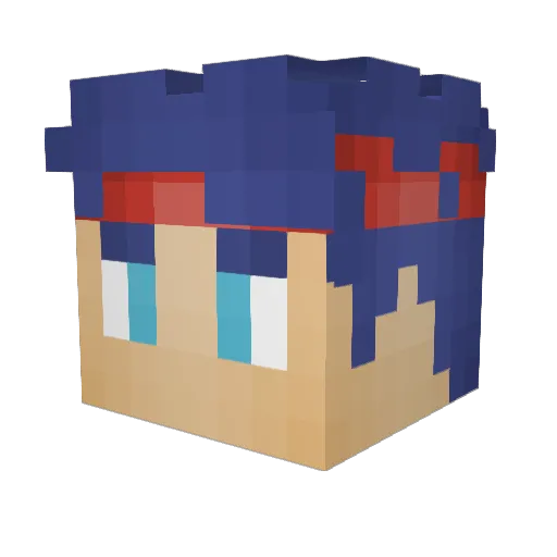 RadiantRock3t Minecraft avatar head, 3D render