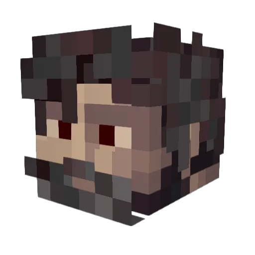 RadiantRot Minecraft avatar head, 3D render