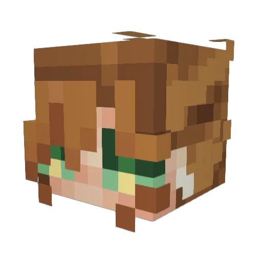 Radiant_Rabbit Minecraft avatar head, 3D render