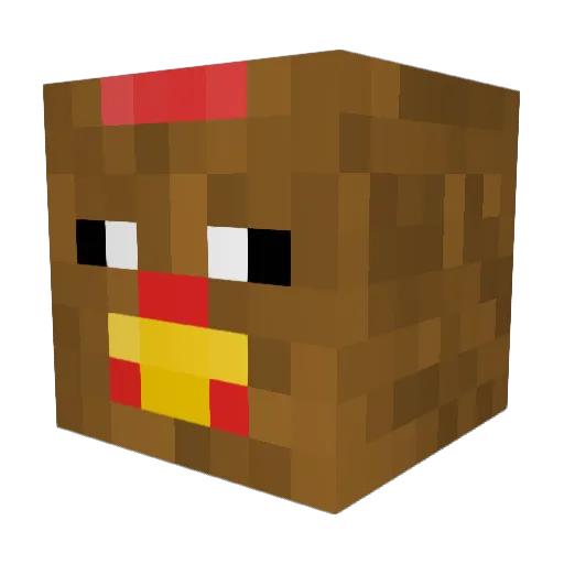 Radicalrooster_ Minecraft avatar head, 3D render