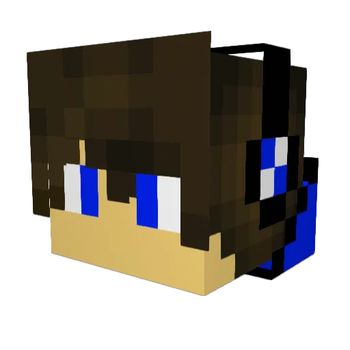 Radicul123 Minecraft avatar head, 3D render