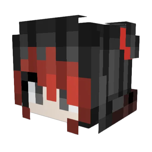 RadiioactiveFox Minecraft avatar head, 3D render