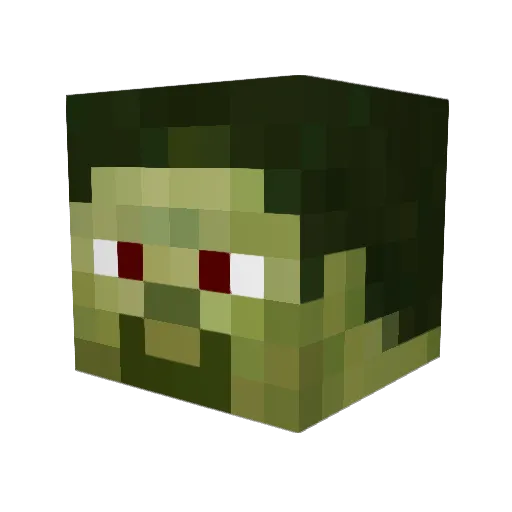 RadioActiveT Minecraft avatar head, 3D render