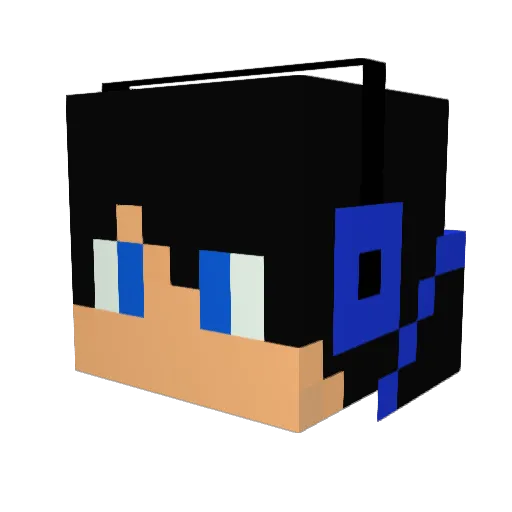 RadioTransmitter Minecraft avatar head, 3D render