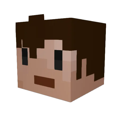RadioactiveGold Minecraft avatar head, 3D render