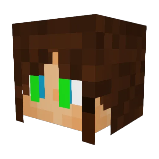 Radioactivve Minecraft avatar head, 3D render
