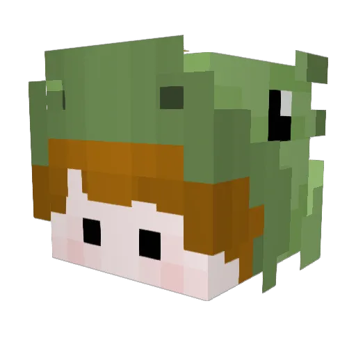 Radiohead__ Minecraft avatar head, 3D render