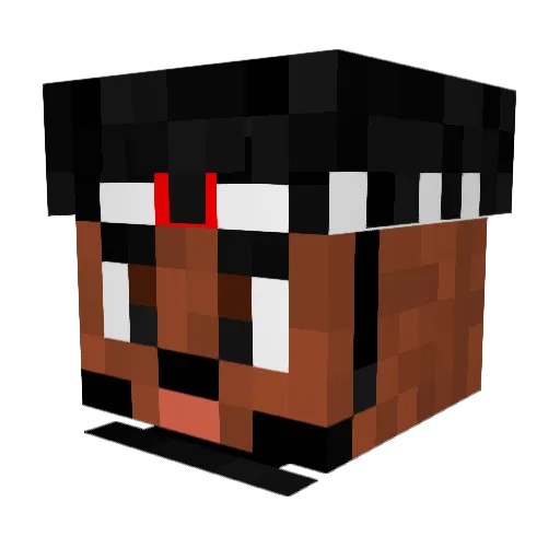 Radioreal Minecraft avatar head, 3D render