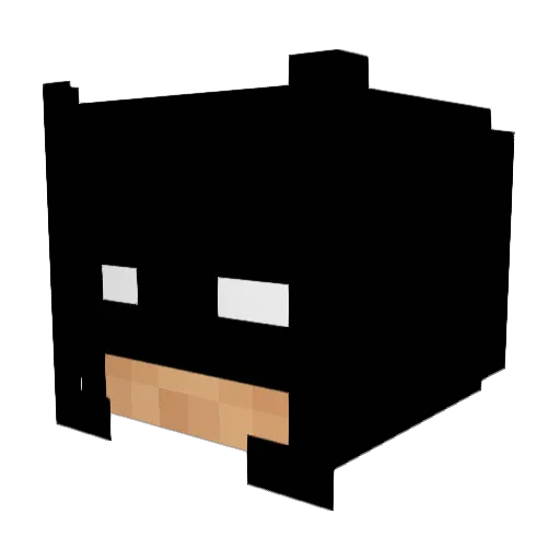Radiotunes Minecraft avatar head, 3D render