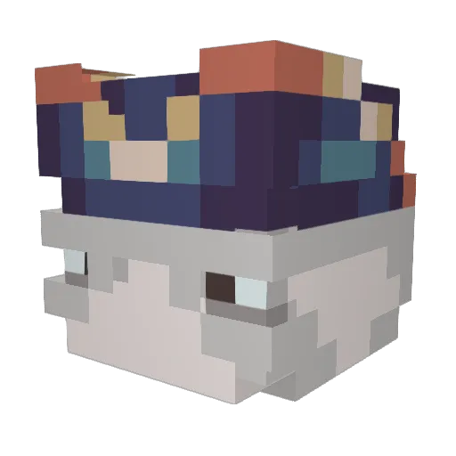 RadishSpirit Minecraft avatar head, 3D render