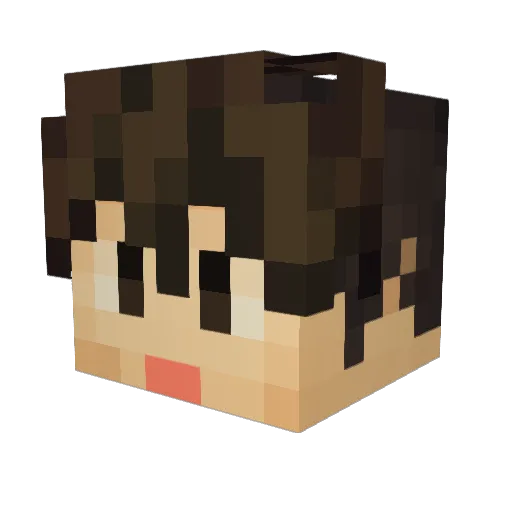 Radish_233 Minecraft avatar head, 3D render