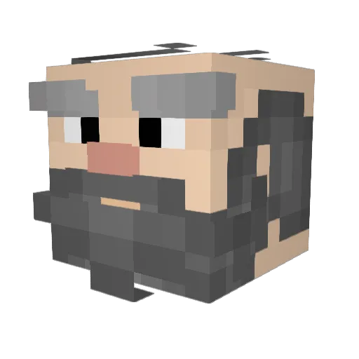 Radisli Minecraft avatar head, 3D render