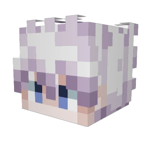 Radiumalbatorus Minecraft avatar head, 3D render