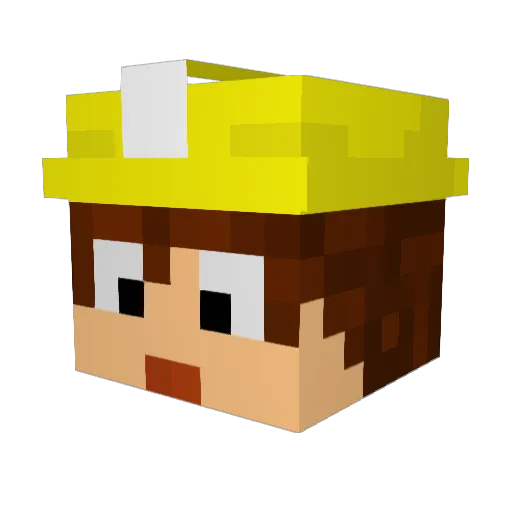 RadlerGin Minecraft avatar head, 3D render