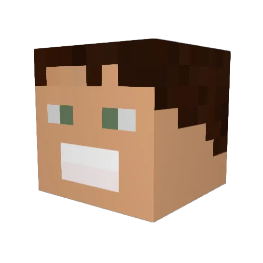 Rado14 Minecraft avatar head, 3D render