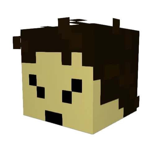 Radoko Minecraft avatar head, 3D render