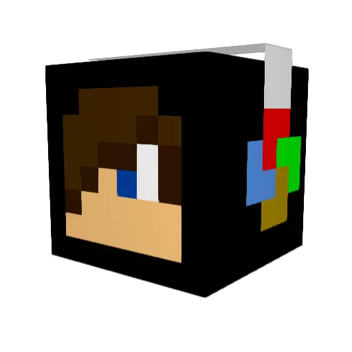 Radon1337 Minecraft avatar head, 3D render
