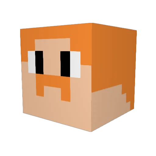 Radorr Minecraft avatar head, 3D render