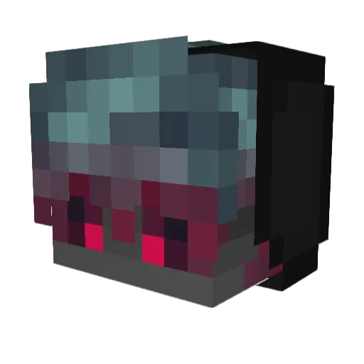 Radouken Minecraft avatar head, 3D render