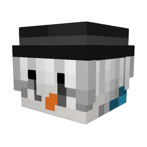 Radoww Minecraft avatar head, 3D render