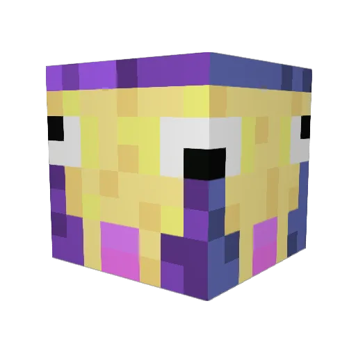 Radpumpkin Minecraft avatar head, 3D render