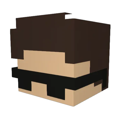Raduc29 Minecraft avatar head, 3D render