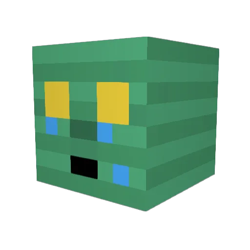 Radutse Minecraft avatar head, 3D render