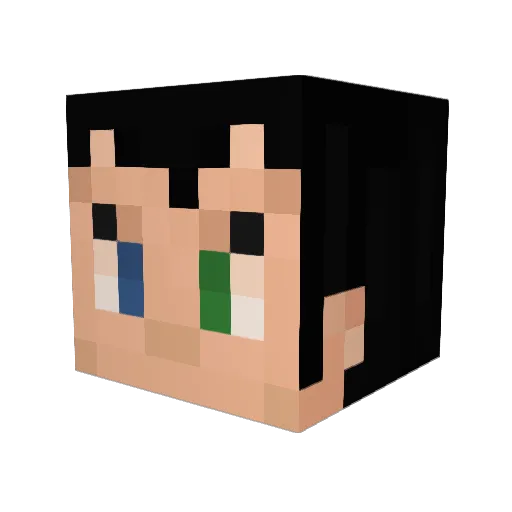 Raduzka Minecraft avatar head, 3D render