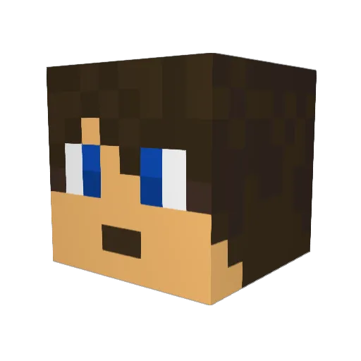 Radvir Minecraft avatar head, 3D render