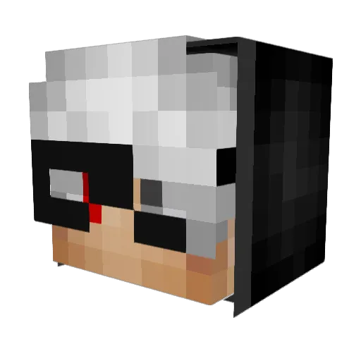 RadwGamer Minecraft avatar head, 3D render