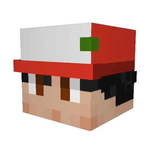 RadySan Minecraft avatar head, 3D render