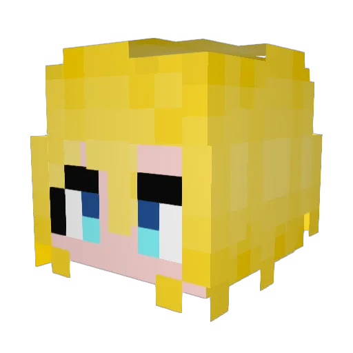 Rae0000 Minecraft avatar head, 3D render