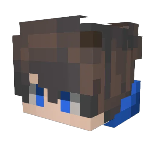 Rae01113587 Minecraft avatar head, 3D render