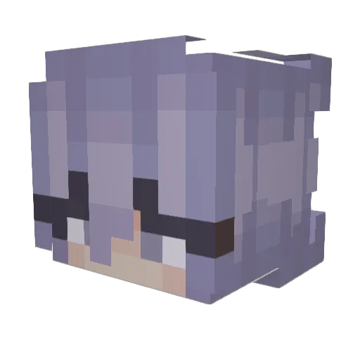 Rae365 Minecraft avatar head, 3D render